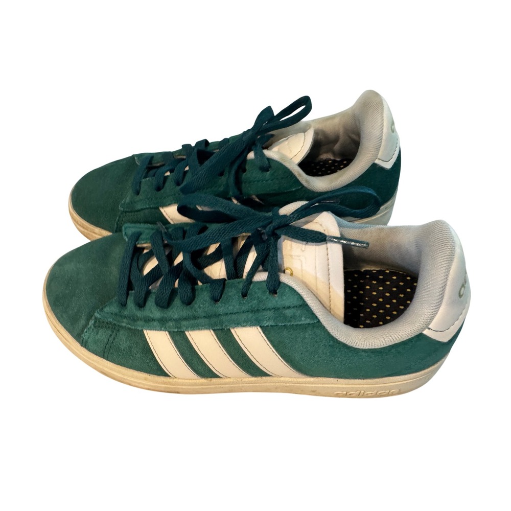 Adidas Campus Mens Green Suede Low Top Sneakers Shoes Size 8 Forest‎ Green White